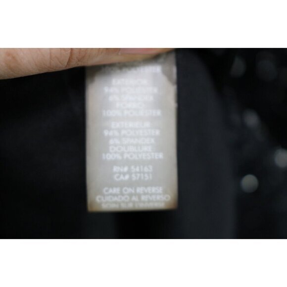 Calvin Klein Faux Wrap All Over Sequins-Size 4-Short Sleeves-Party Dress-Lined - Picture 8 of 12